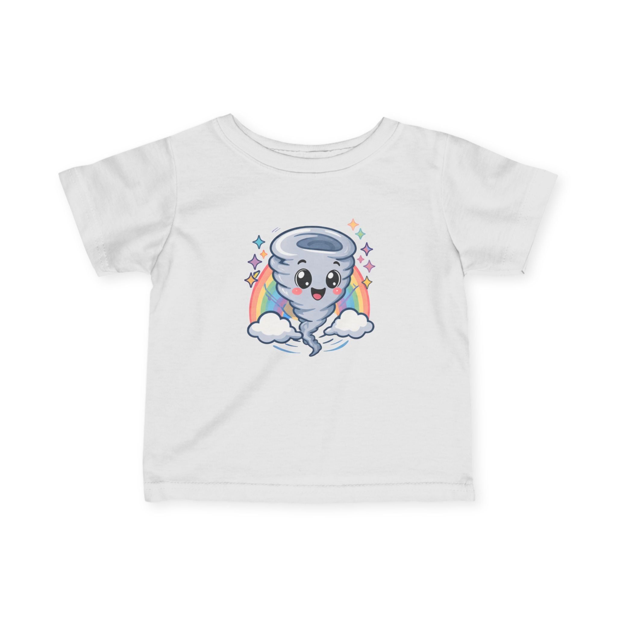Cute Tornado Baby Tee White