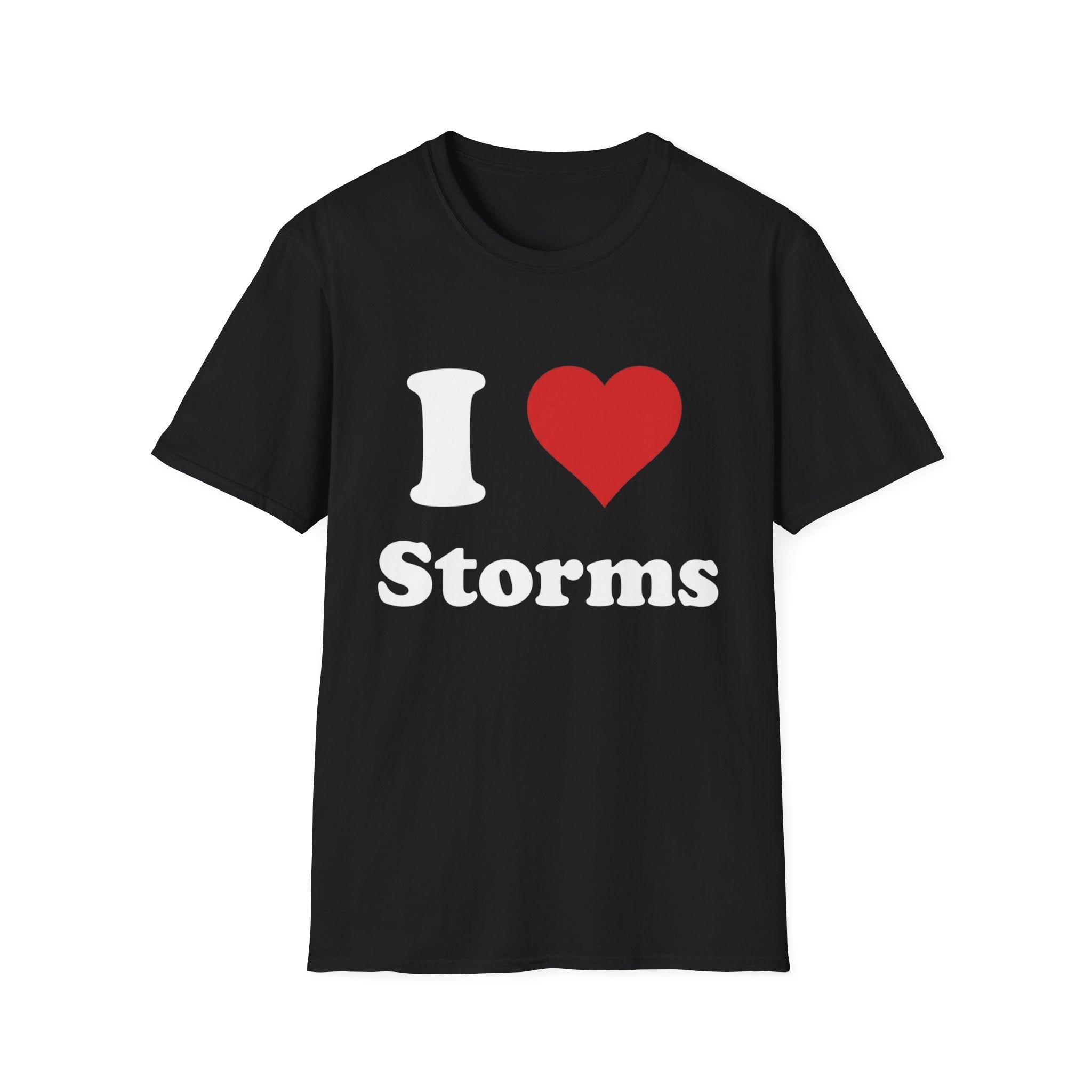 I Love Storms T Shirt Black