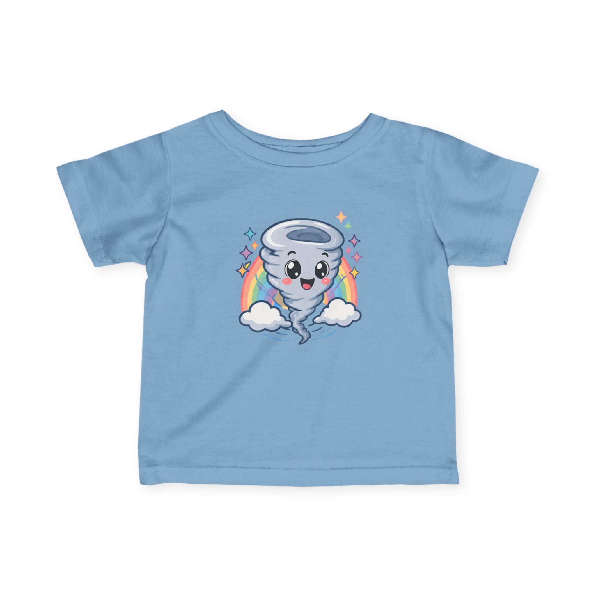Cute Tornado Baby T Shirt Light Blue