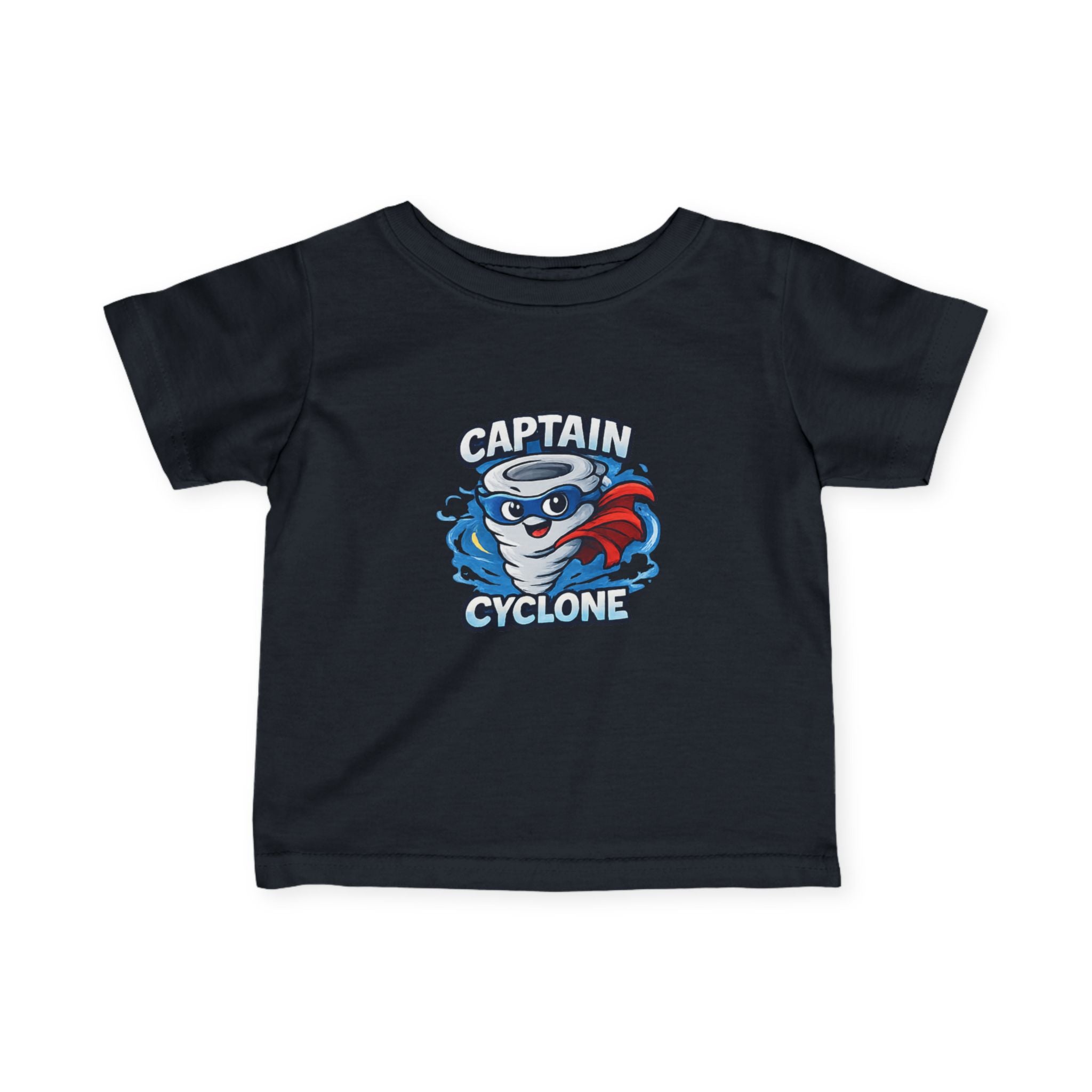 Captain Cyclone Baby T‑Shirt Black